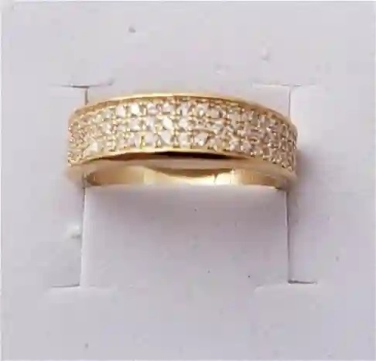 Yellow Gold Jewelry Women Ring with Natural Zircon