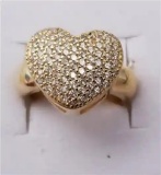 Yellow Gold Jewelry Women Ring with Natural Zircon