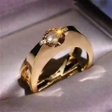 Dazzling Gold Ring Natural Gemstone Diamond Ring