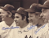 DiMaggio, Mantle, Berra & Ford, Autographed 8x10 photo, WITH COA