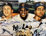 Duke Snider, Willie Mays & Mickey Mantle, Autographed 8x10