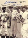 WILLIAMS, MUSIAL, AARON & MAYS, HAND SIGNED 8 X 10 PHOTO, WITH COA