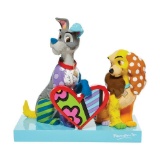 Disney by Romero Britto 'LADY AND THE TRAMP' Stone Resin sculpture
