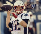 Tom Brady hand signed 5 time Super Bowl MVP, 8x10 photo, with COA