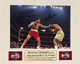 Muhammad Ali & Joe Frazier, Autographed 8x10 photo, WITH COA
