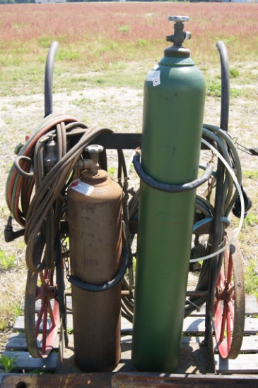 Torch tanks & hoses w/dolly