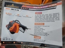 NEW LANDHONOR MODEL# SWG-13-24D- SKID STEER STUMP GRINDER