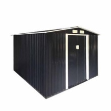 NEW LANDHONOR MODEL# MS0608-6X8FT GALVANIZED APEX ROOF METAL SHED