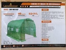 NEW LANDHONOR MODEL# LHR-WG1207- 12X7X7FT WALK-IN GREENHOUSE. Net Weights: 32 LBS