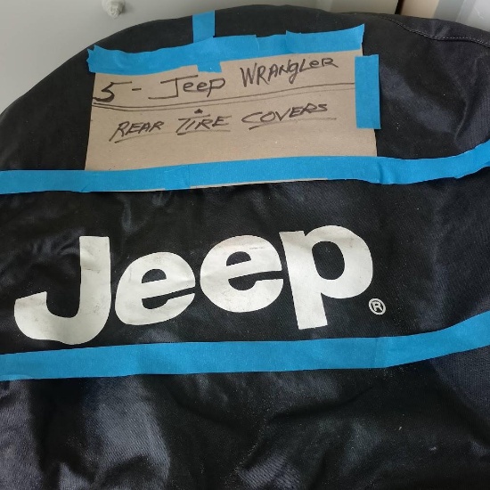 (5) JEEP WRANGLER TIRE COVERS (REAR)