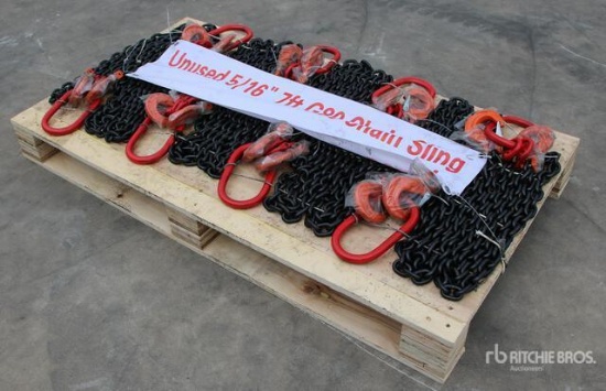 2026--LH LHR-G80 QTY 8 - 7' DOUBLE LEG LIFTING CHAIN SLINGS