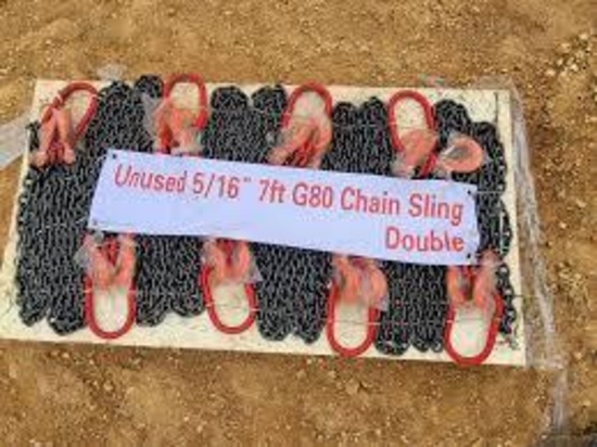 7' DOUBLE LEG SLINGS--- QTY 8