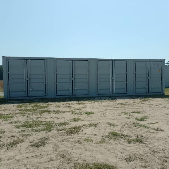 40' High GREY Cube Multi-Door Container