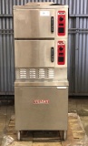 Vulcan Model VSX24G Commercial Natural Gas Stainless Steel Convection Steamer On Legs.