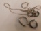 Sterling Necklace and 2 Pairs of Sterling Hoop Earrings