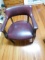 Burgundy Leather Look Office Chair