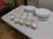 Lot of Milk Glass Snack Sets