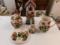 Lot of Judy Buswell Red Geraniums Decorative Items