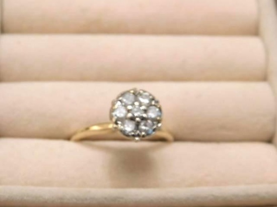 14 Kt. Diamond Cluster Ring