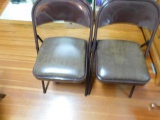 Set of Two Folding Steel Chairs