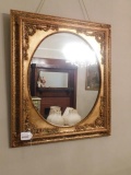 Large Ornately Framed Gold Mirror