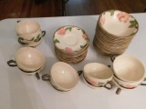 Franciscan Desert Rose Soup Bowls, Cups and Saucers
