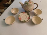 Franciscan Desert Rose Teapot with Cups and Saucers