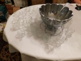 Lenox Punch Bowl and Glass Punch Cups