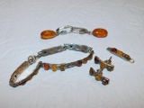 Lot of What Appears to Be Amber Jewelry