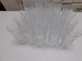 Lot of Footed Ice Tea Glasses