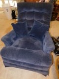 Navy Corduroy Recliner