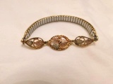 Expansion Bracelet with 10 kt Gold Center Piece