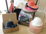 Assorted Lot of Hats, Umbrellas and Accessories