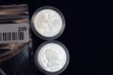 2000 Silver Dollar and 2004 Silver Dollar