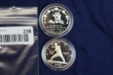 1992-S Olympic & 1997-P Botanic Garden Silver Dollars