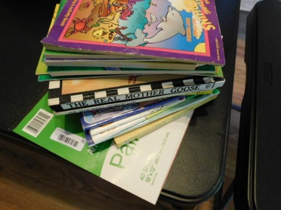 Lot of Children's Books and Drawing Pad