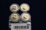 4 Kennedy Half Dollars - 1776-1976, 1776-1976D, 1977, 1977D