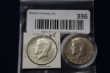 2- 1965 Kennedy Half Dollars