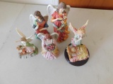 5 Porcelain Angel Figurines