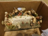 Box Lot of Angels, Clock and Last Supper