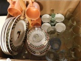 Box of Glass Dishes, Plates, Etc.