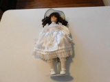 Doll with White Silk Dress