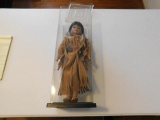 Porcelain Indian Doll in Plastic Display