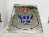 Natural Light Mirrored Beer Sign