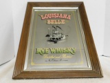 Louisiana Belle Whiskey Mirrored Sign