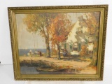 Seashore Scene Framed Painting