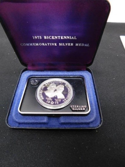 Bicentennial 1973 Commermorative Silver Medal In Case
