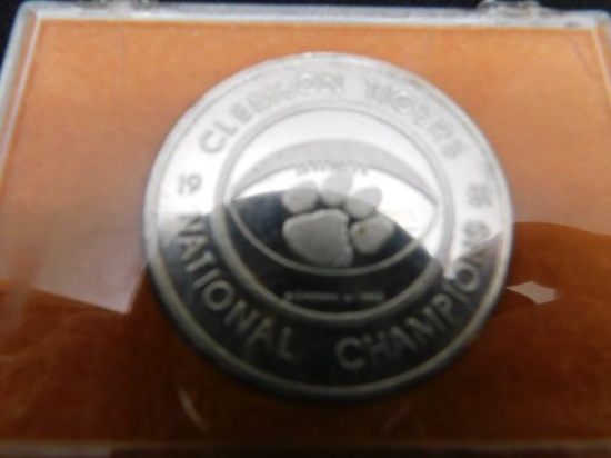 Clemson Football 1981 Championship Commemorative Sterling Coin