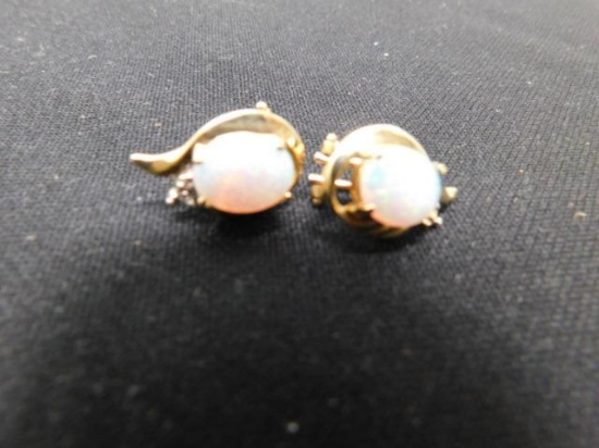 14K Opal Earrings