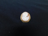 Shell Cameo Pin/ Pendant Set in 18K